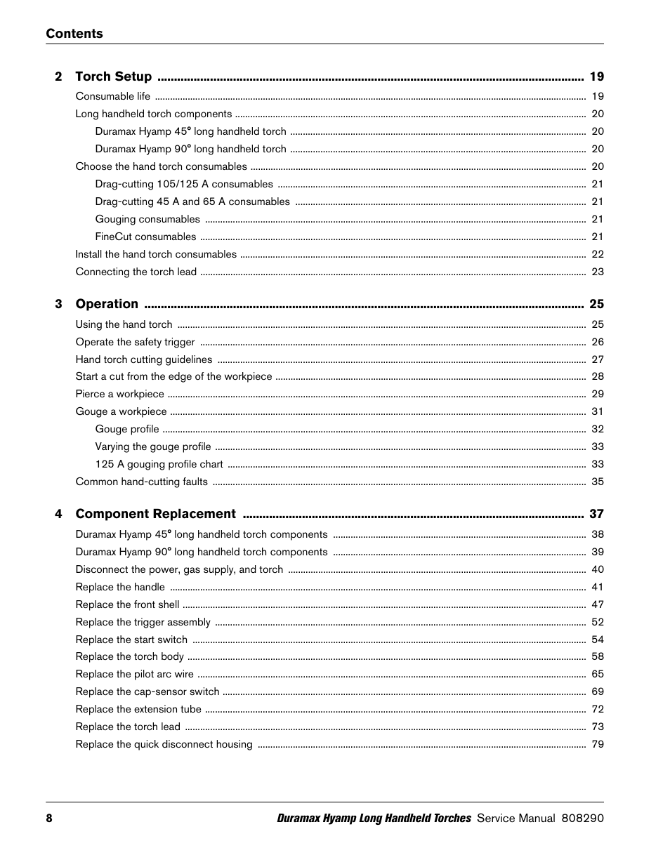 Hypertherm Duramax Hyamp Long Handheld Torches User Manual | Page 8 / 92