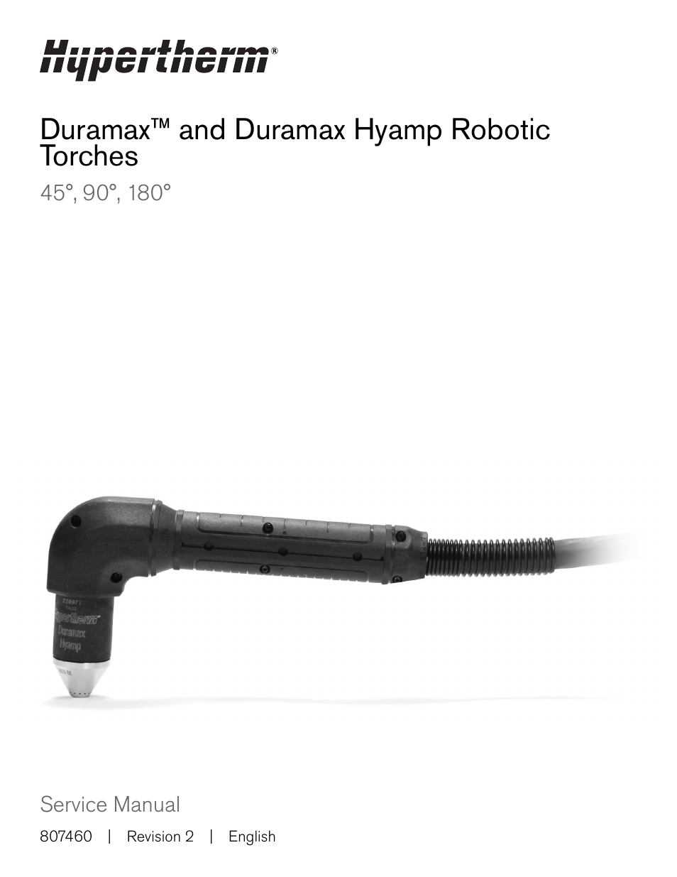 Hypertherm Duramax Hyamp Robotic Torch User Manual | 74 pages