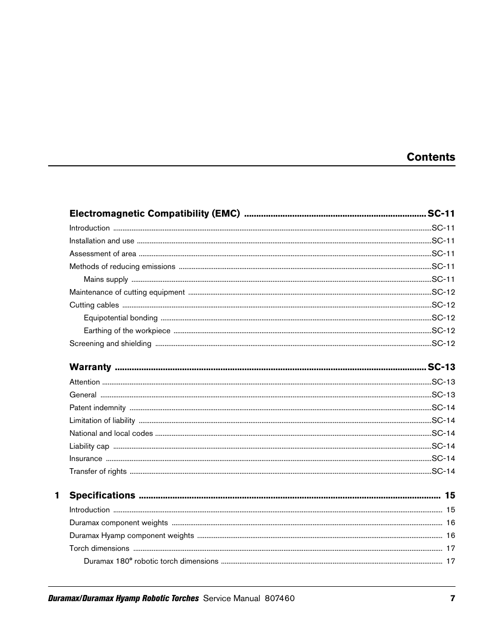 Hypertherm Duramax Hyamp Robotic Torch User Manual | Page 7 / 74