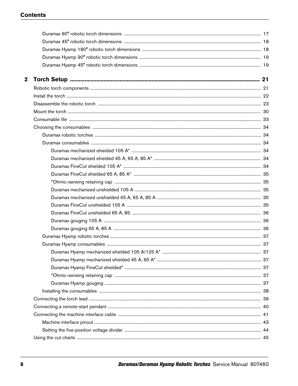 Hypertherm Duramax Hyamp Robotic Torch User Manual | Page 8 / 74