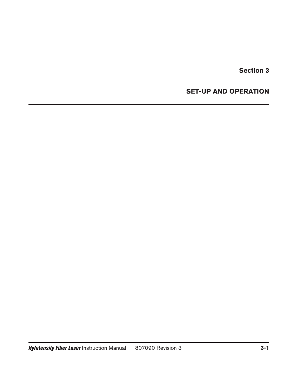Set-up and operation, Set-up and operation -1 | Hypertherm HyIntensity Fiber Laser Rev.3 User Manual | Page 109 / 240