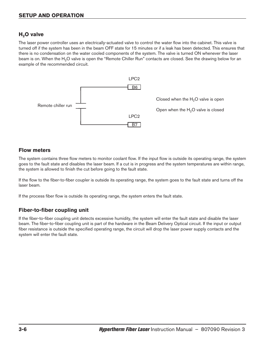 H2o valve, Flow meters, Fiber-to-fiber coupling unit | O valve -6, Flow meters -6 fiber-to-fiber coupling unit -6 | Hypertherm HyIntensity Fiber Laser Rev.3 User Manual | Page 114 / 240