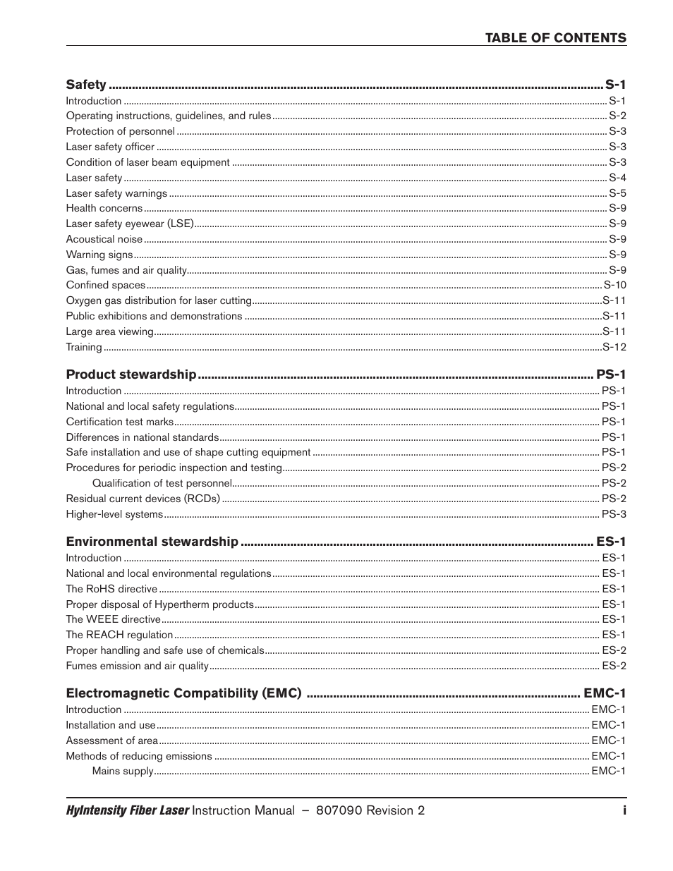Hypertherm HyIntensity Fiber Laser Rev.3 User Manual | Page 5 / 240