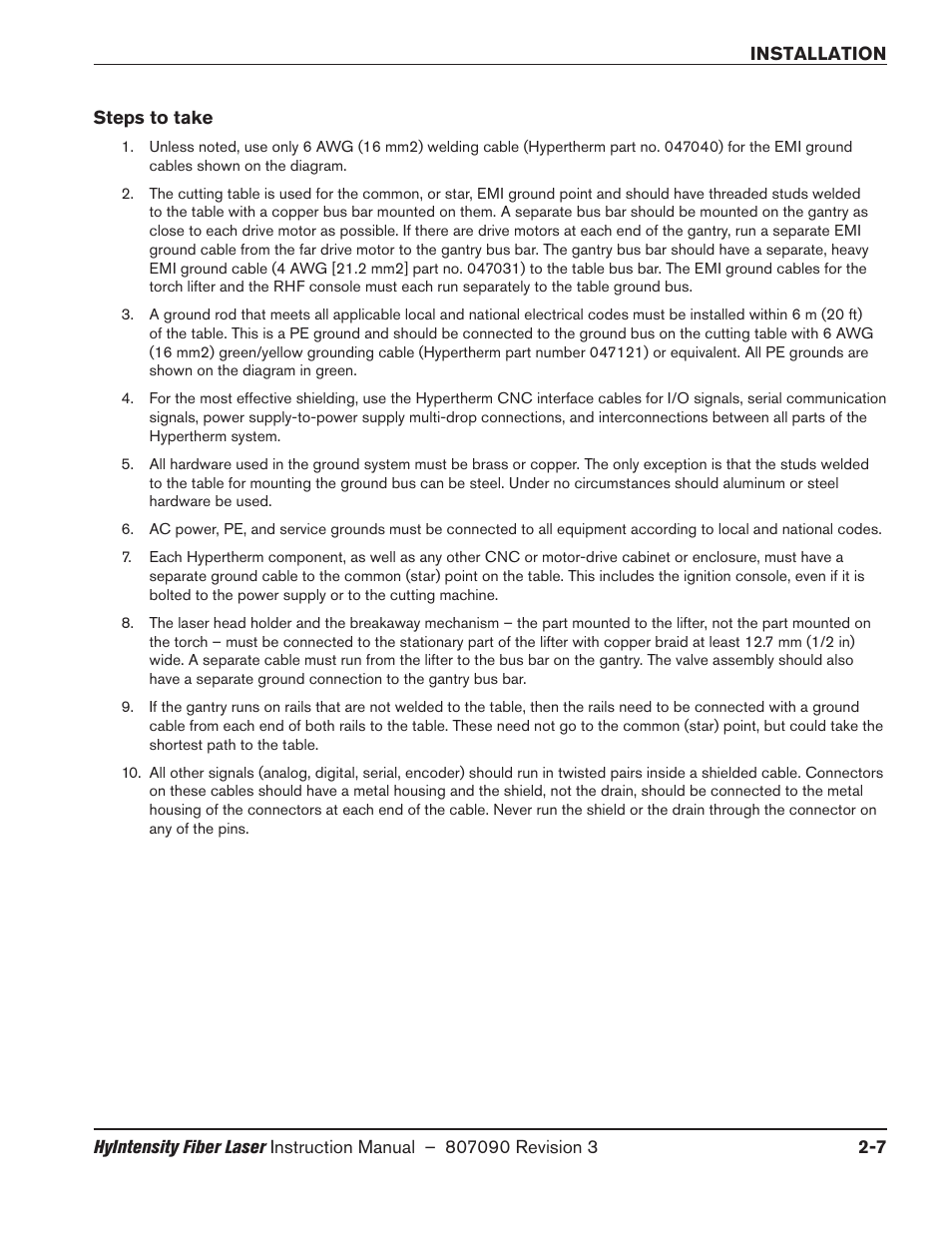 Steps to take, Steps to take -7 | Hypertherm HyIntensity Fiber Laser Rev.3 User Manual | Page 55 / 240