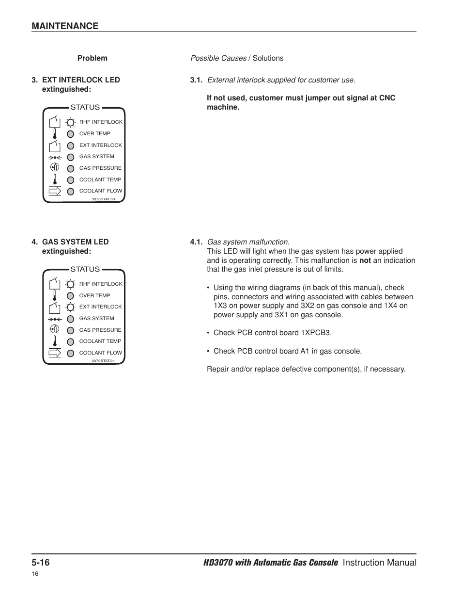 Maintenance | Hypertherm HD3070 Plasma Arc Cutting System w/ Automatic Gas Console User Manual | Page 141 / 281