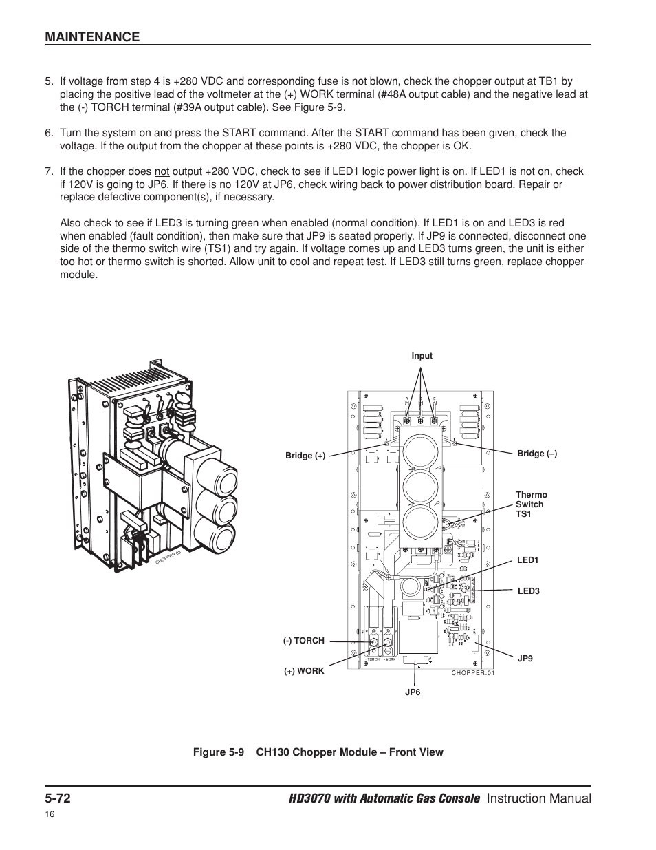 Maintenance | Hypertherm HD3070 Plasma Arc Cutting System w/ Automatic Gas Console User Manual | Page 197 / 281