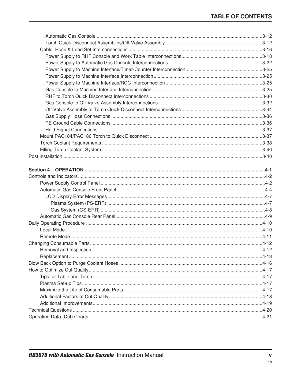 Hypertherm HD3070 Plasma Arc Cutting System w/ Automatic Gas Console User Manual | Page 20 / 281