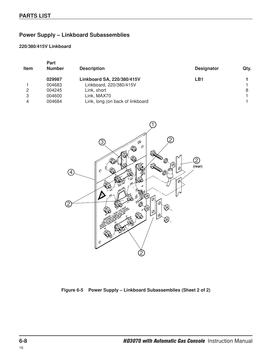 Hypertherm HD3070 Plasma Arc Cutting System w/ Automatic Gas Console User Manual | Page 209 / 281