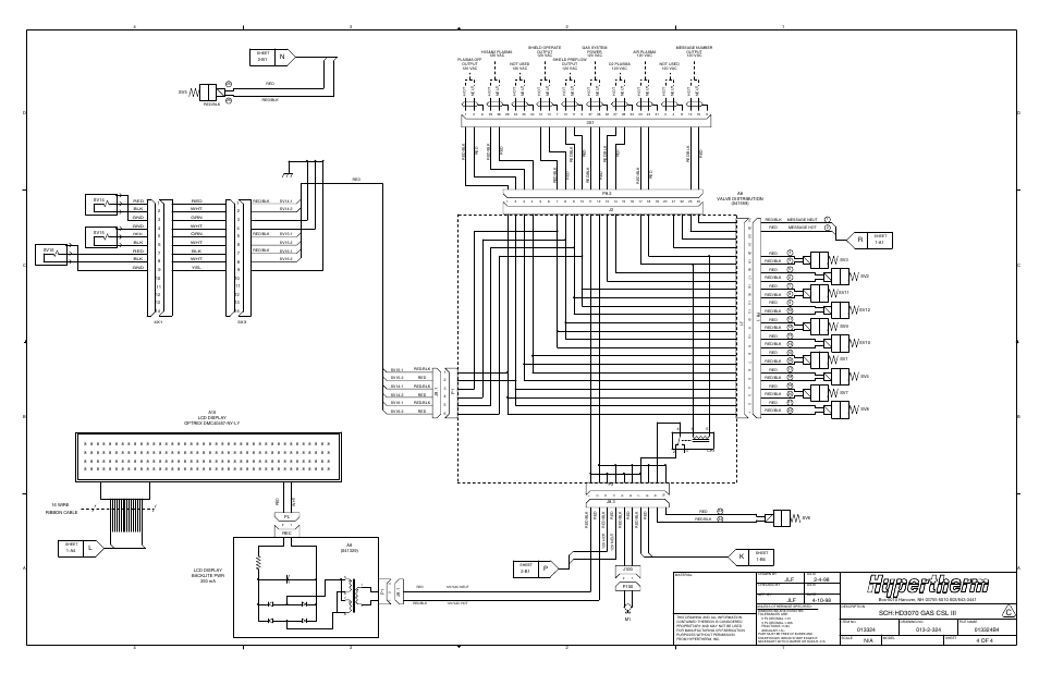 Sch:hd3070 gas csl iii | Hypertherm HD3070 Plasma Arc Cutting System w/ Automatic Gas Console User Manual | Page 245 / 281