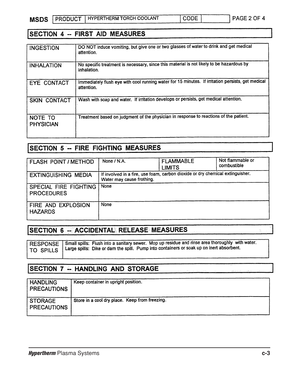 Hypertherm HD3070 Plasma Arc Cutting System w/ Automatic Gas Console User Manual | Page 256 / 281