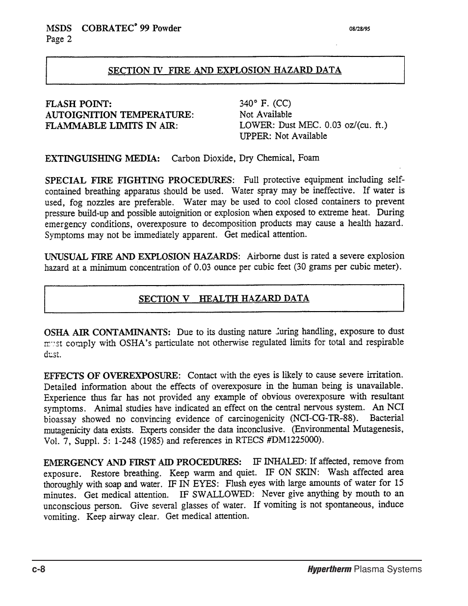 Hypertherm HD3070 Plasma Arc Cutting System w/ Automatic Gas Console User Manual | Page 261 / 281