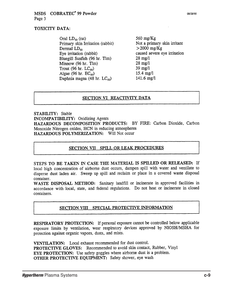 Hypertherm HD3070 Plasma Arc Cutting System w/ Automatic Gas Console User Manual | Page 262 / 281