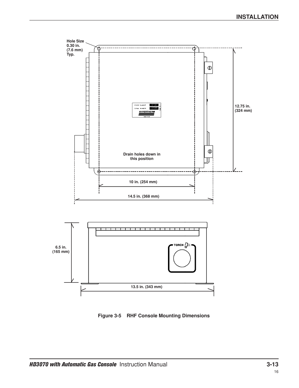 Installation | Hypertherm HD3070 Plasma Arc Cutting System w/ Automatic Gas Console User Manual | Page 61 / 281