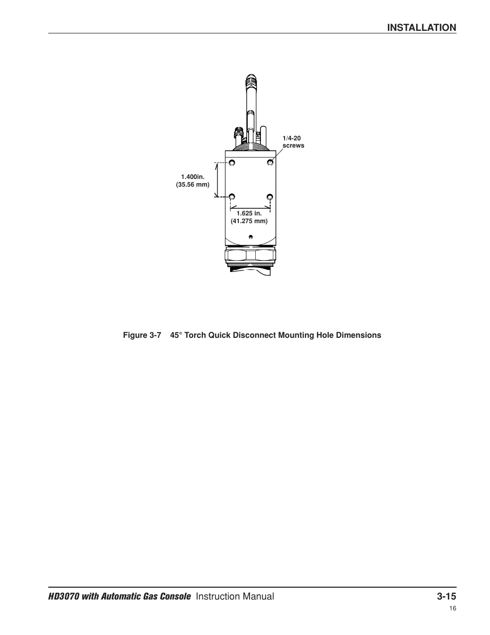 Installation | Hypertherm HD3070 Plasma Arc Cutting System w/ Automatic Gas Console User Manual | Page 63 / 281