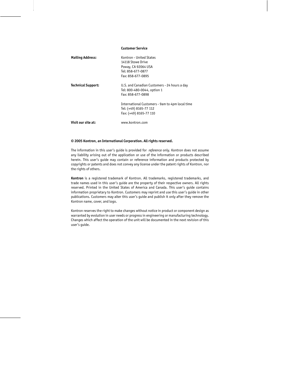 Customer service | Hypertherm PCBS-0124 User Manual | Page 2 / 70