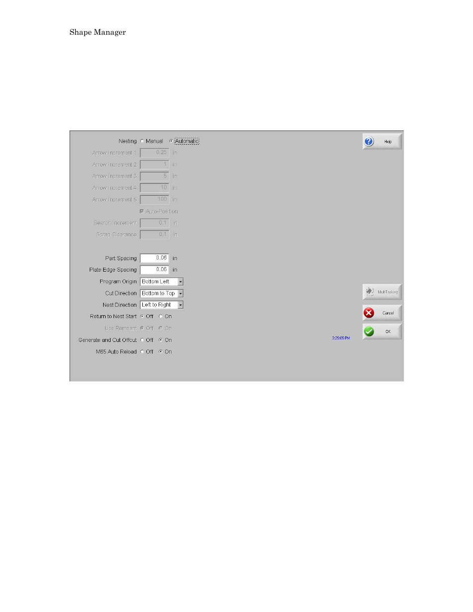 Automatic nesting setup | Hypertherm Phoenix 8.0 User Manual | Page 117 / 585