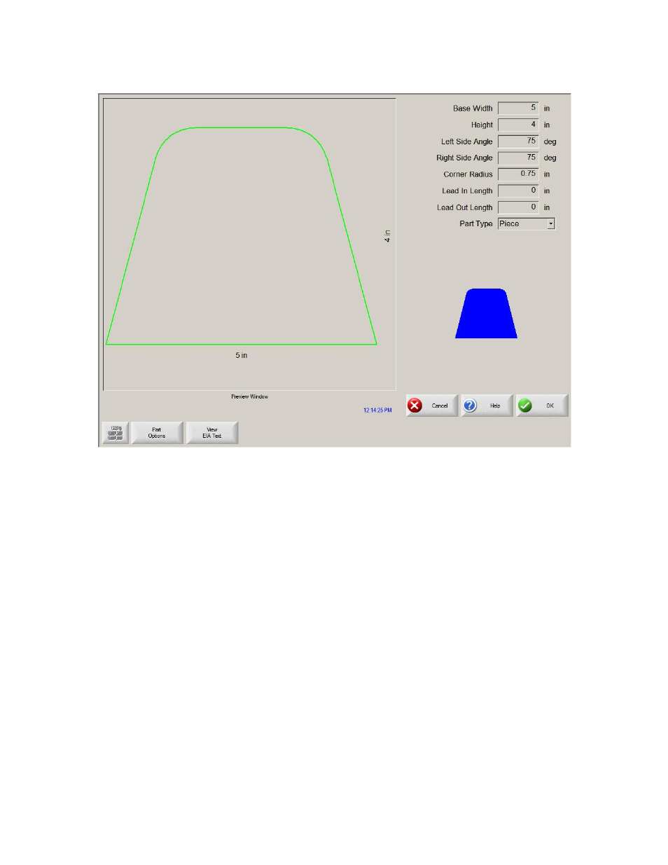 Trapezoid with convex corners | Hypertherm Phoenix 8.0 User Manual | Page 193 / 585