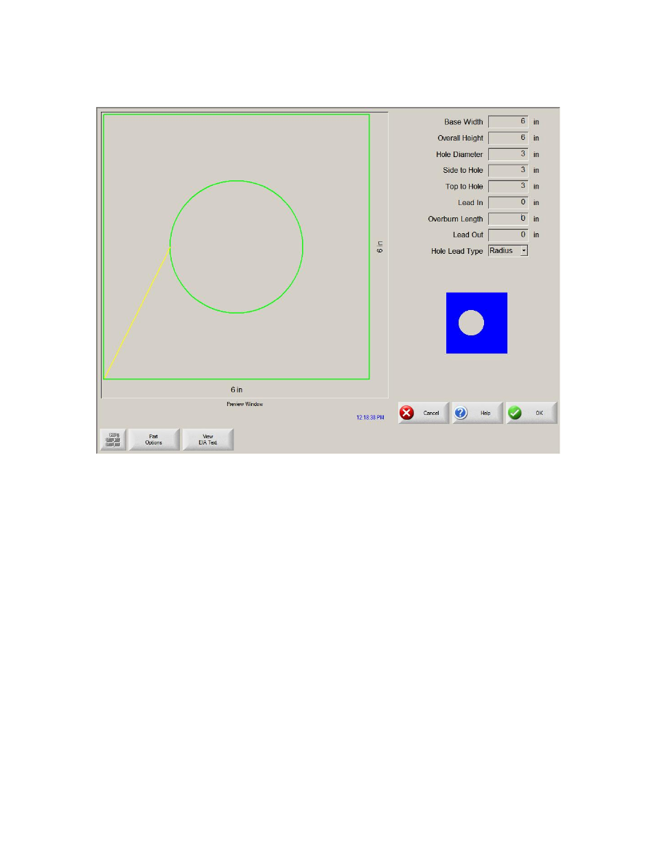 Rectangle with circular hole | Hypertherm Phoenix 8.0 User Manual | Page 203 / 585