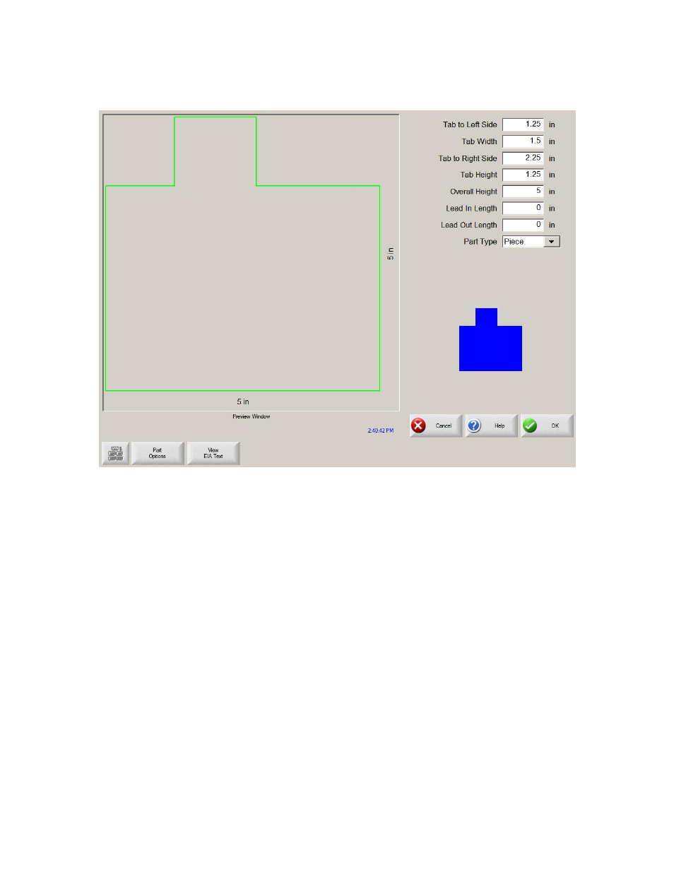 Rectangle with tab | Hypertherm Phoenix 8.0 User Manual | Page 207 / 585