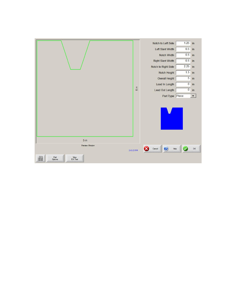 Rectangle with slant notch | Hypertherm Phoenix 8.0 User Manual | Page 213 / 585