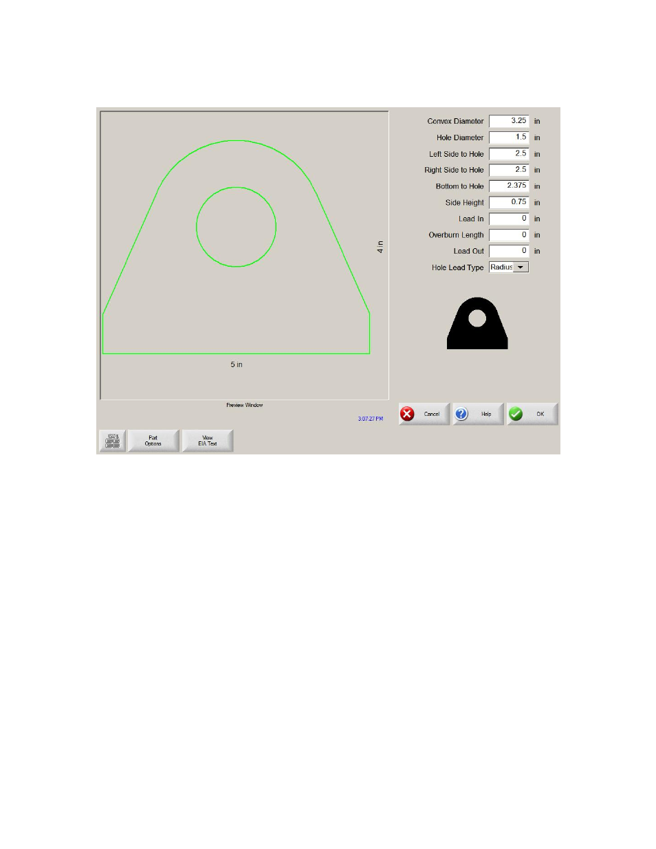 Convex roof polygon with hole | Hypertherm Phoenix 8.0 User Manual | Page 259 / 585