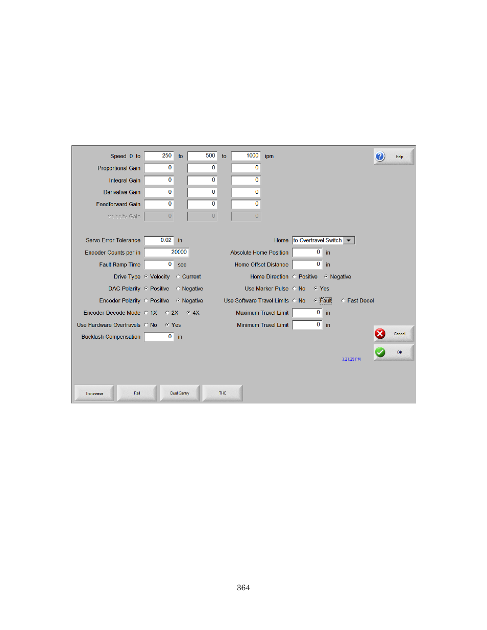 Axes - transverse or rail | Hypertherm Phoenix 8.0 User Manual | Page 371 / 585