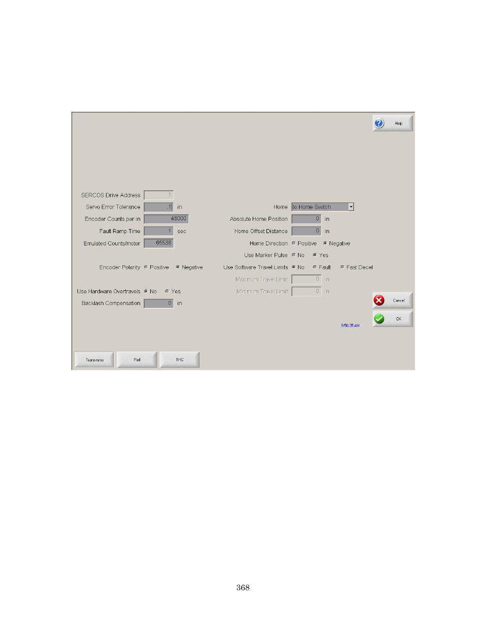 Axes - sercos | Hypertherm Phoenix 8.0 User Manual | Page 375 / 585