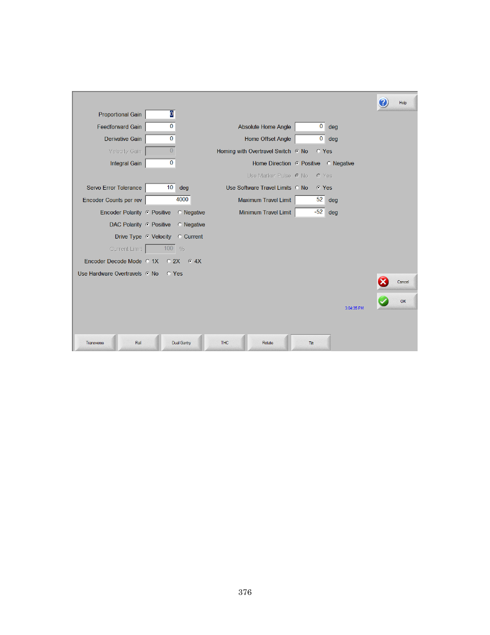 Axes - tilt | Hypertherm Phoenix 8.0 User Manual | Page 383 / 585