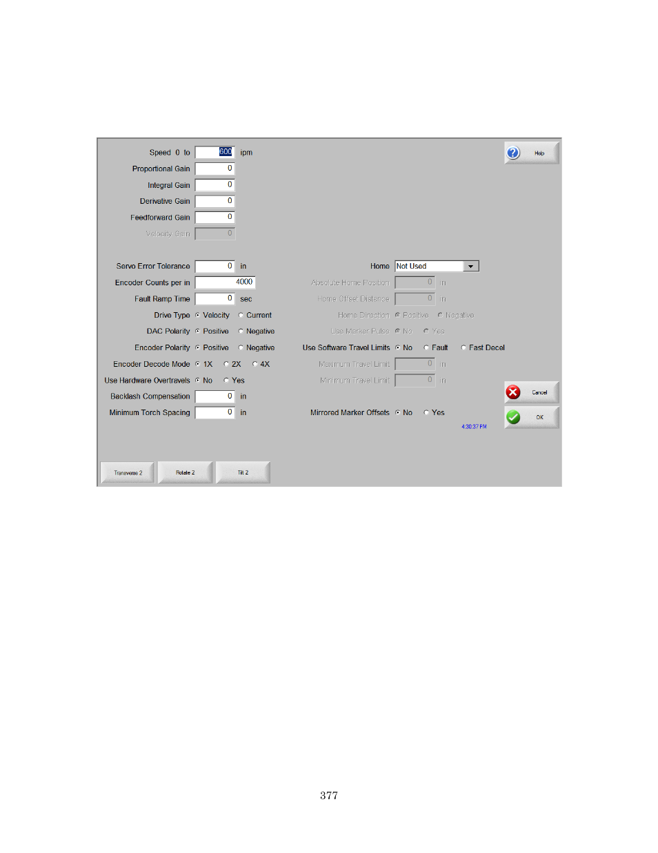 Txes - transverse 2, Axes -- transverse 2 | Hypertherm Phoenix 8.0 User Manual | Page 384 / 585