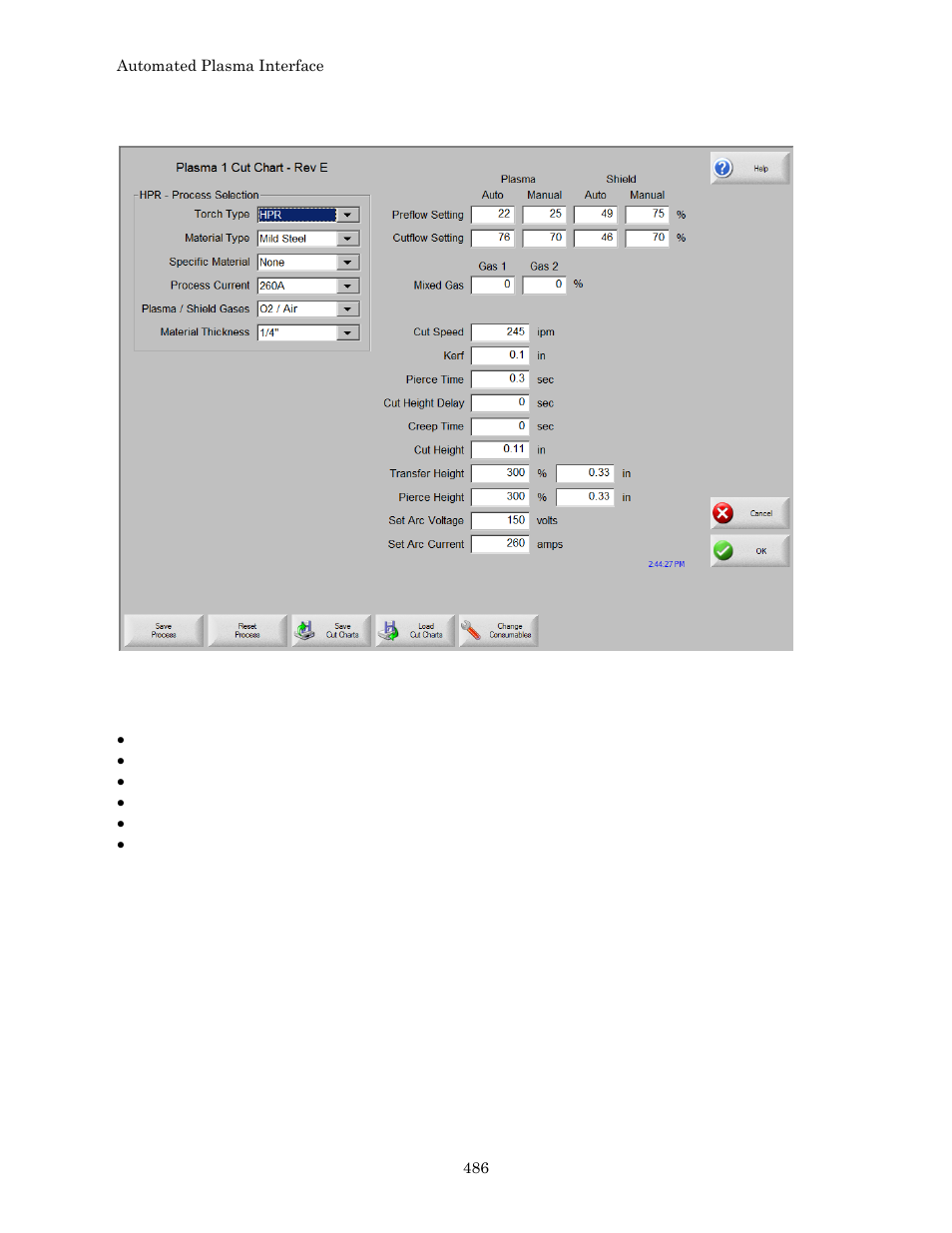 Cut charts | Hypertherm Phoenix 8.0 User Manual | Page 493 / 585