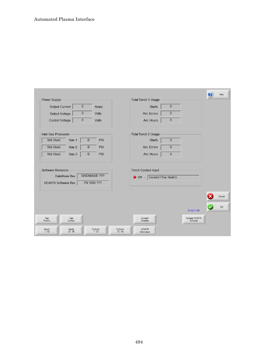 Hd4070 diagnostics | Hypertherm Phoenix 8.0 User Manual | Page 501 / 585