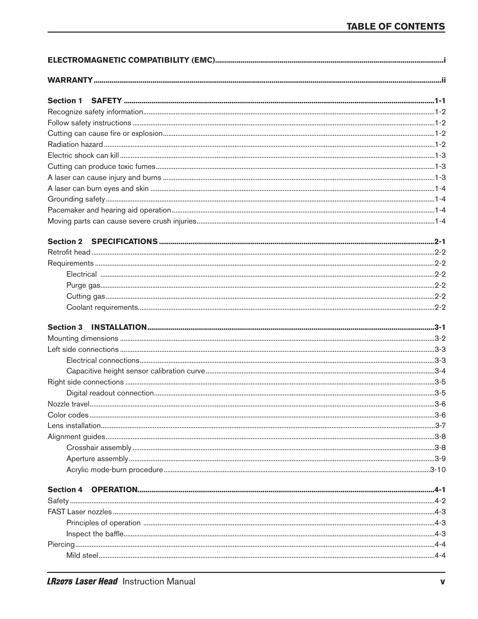 Hypertherm LR2075 User Manual | Page 8 / 56