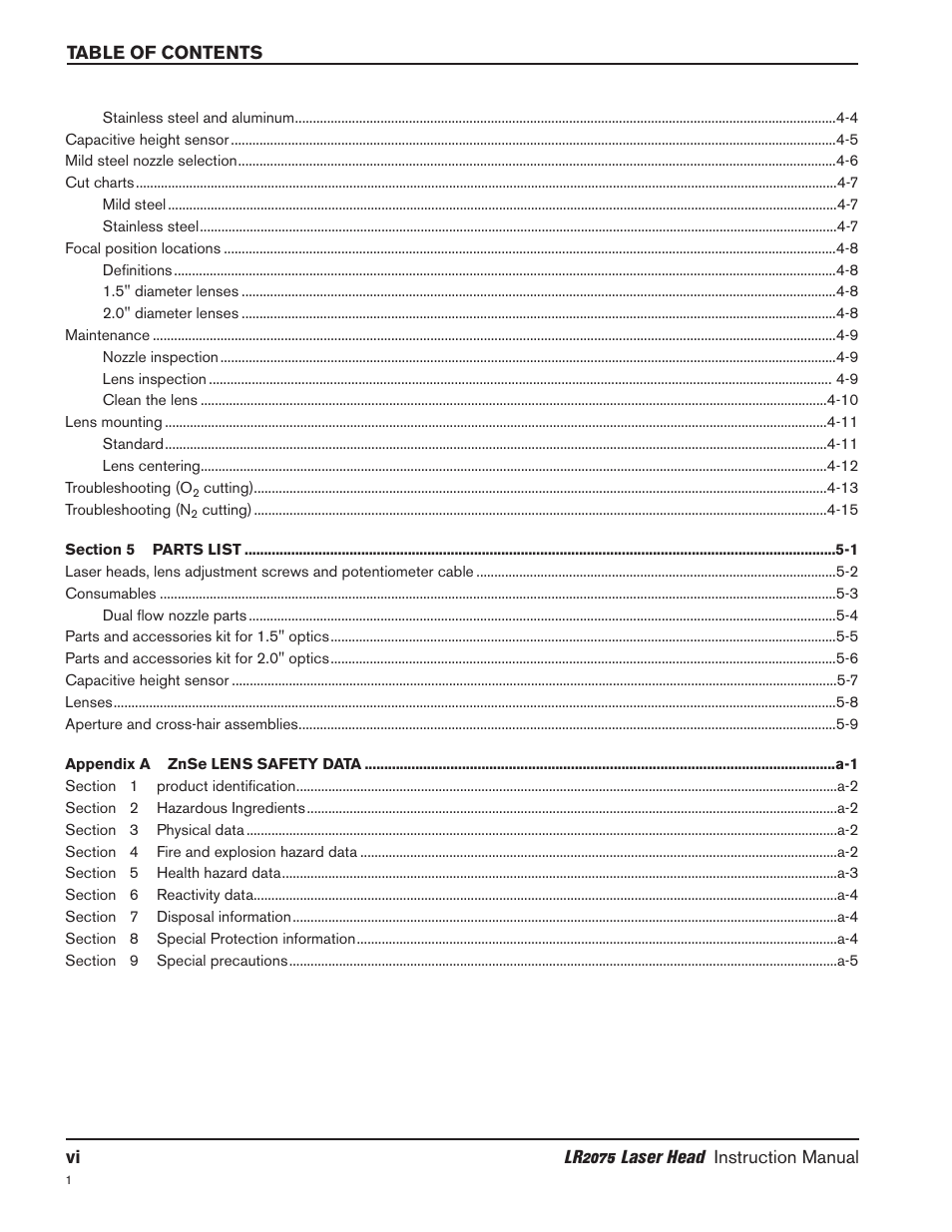 Hypertherm LR2075 User Manual | Page 9 / 56