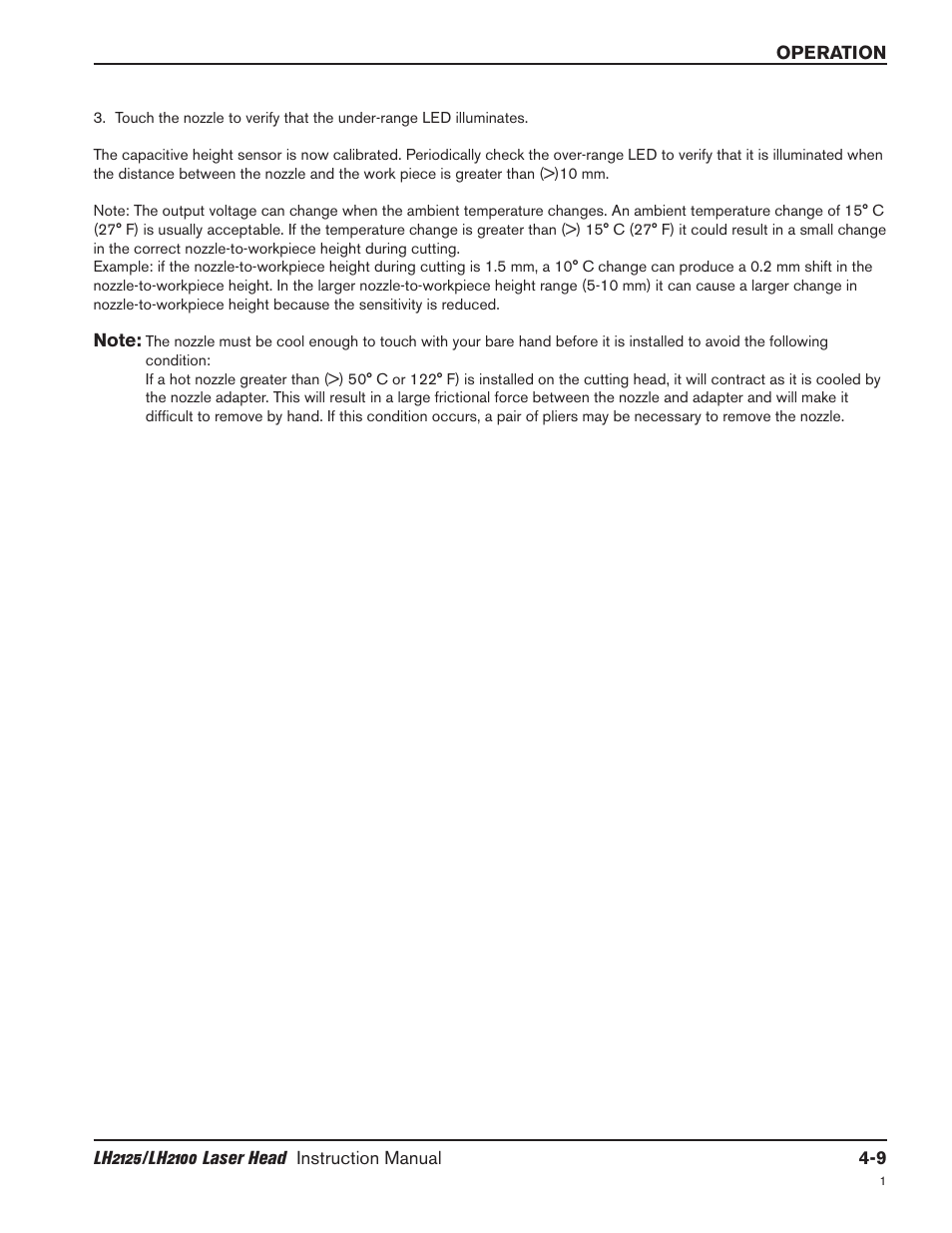 Hypertherm LH2100 User Manual | Page 36 / 60
