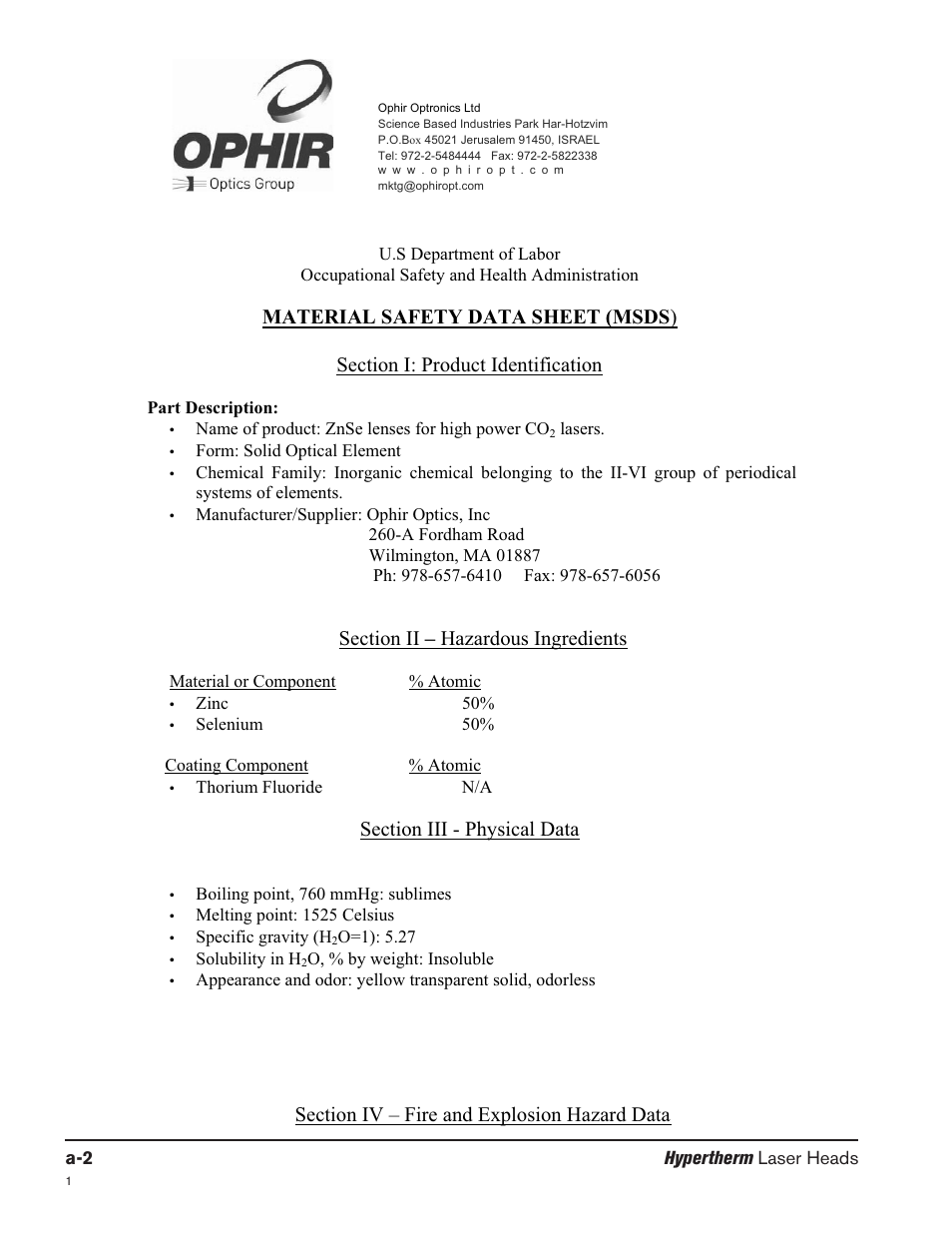 Hypertherm LH2100 User Manual | Page 57 / 60