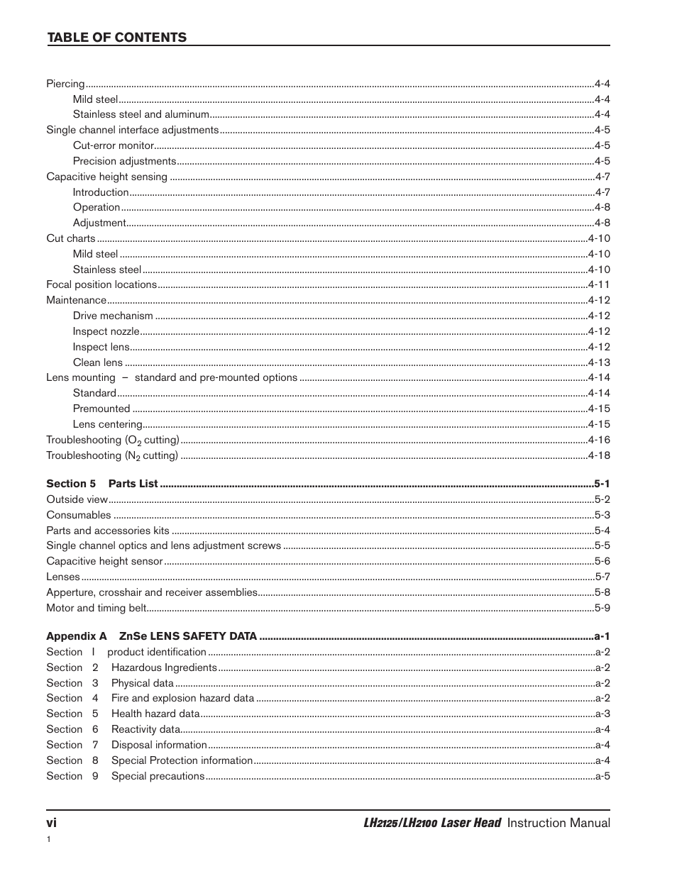 Hypertherm LH2100 User Manual | Page 9 / 60