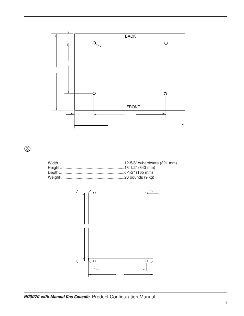 Specifications rhf console | Hypertherm HD3070 w/Manual Gas User Manual | Page 6 / 43