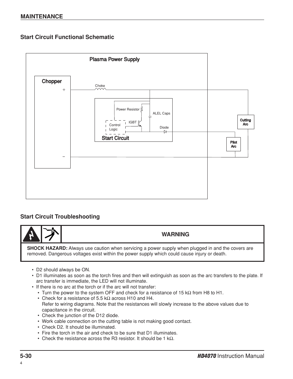 Warning | Hypertherm HD4070 Rev.8 User Manual | Page 177 / 278