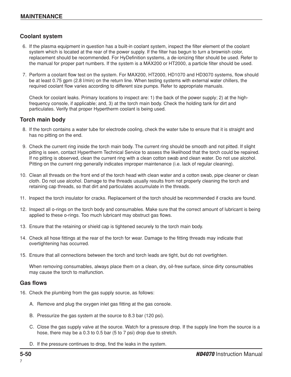 Hypertherm HD4070 Rev.8 User Manual | Page 197 / 278