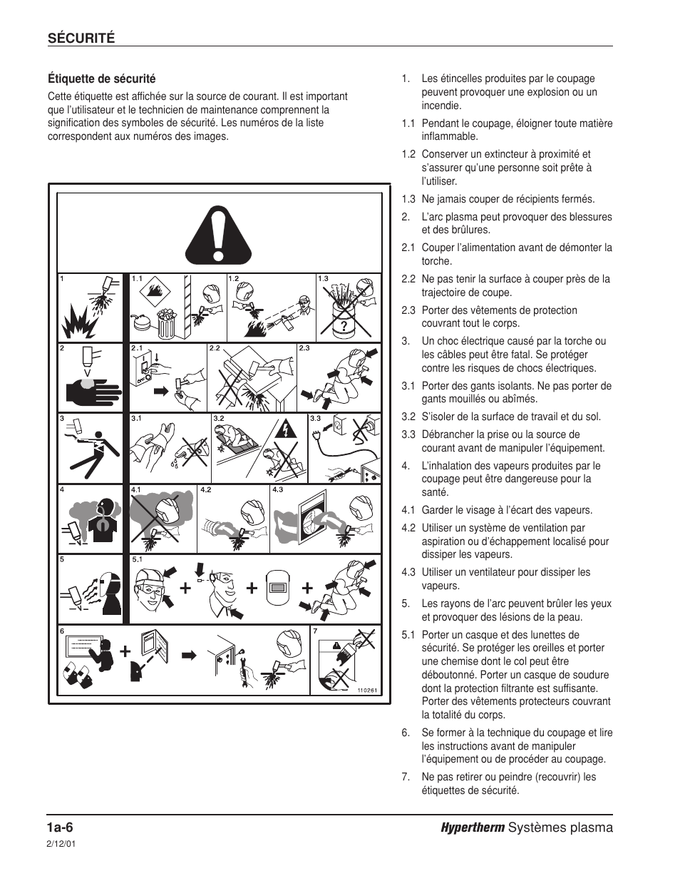 Étiquette de sécurité a-6 | Hypertherm HD4070 Rev.8 User Manual | Page 28 / 278