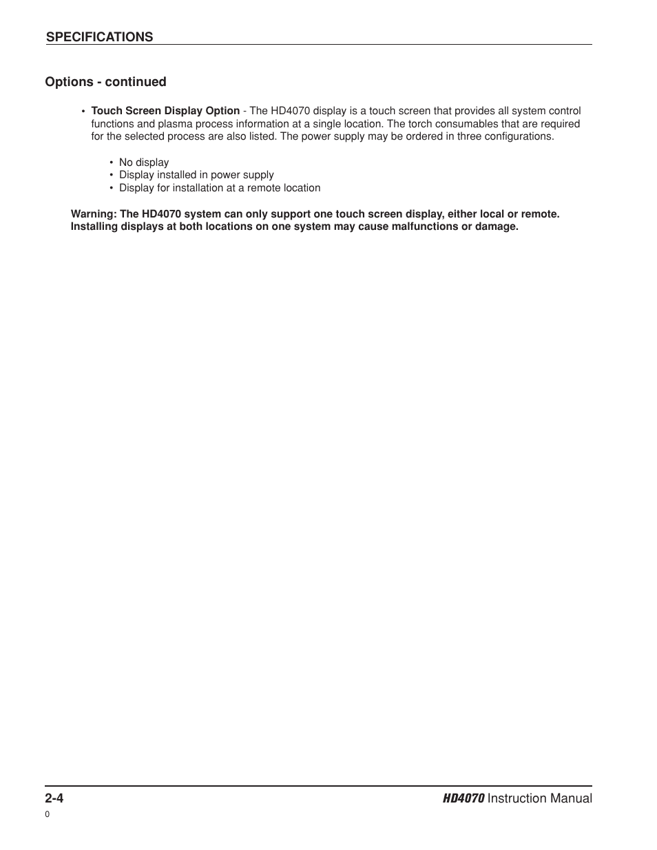 Options - continued -4 | Hypertherm HD4070 Rev.8 User Manual | Page 32 / 278