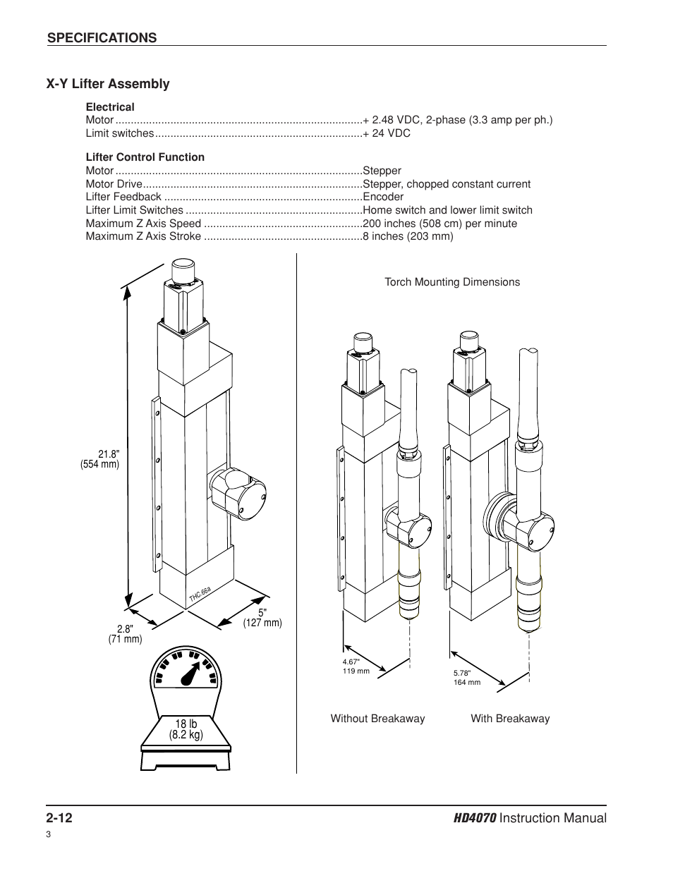 X-y lifter assembly -12 | Hypertherm HD4070 Rev.8 User Manual | Page 40 / 278