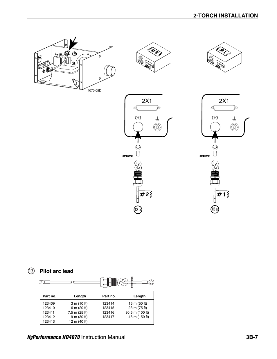 Pilot arc lead b-7, Pilot arc lead | Hypertherm HD4070 Rev.1 User Manual | Page 107 / 288