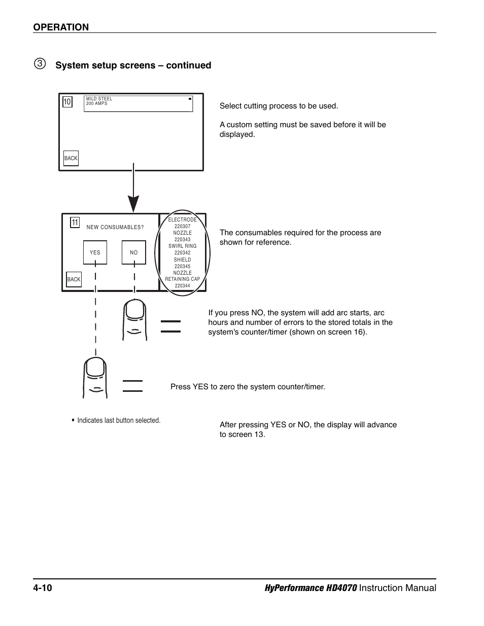 System setup screens – continued 3 | Hypertherm HD4070 Rev.1 User Manual | Page 135 / 288