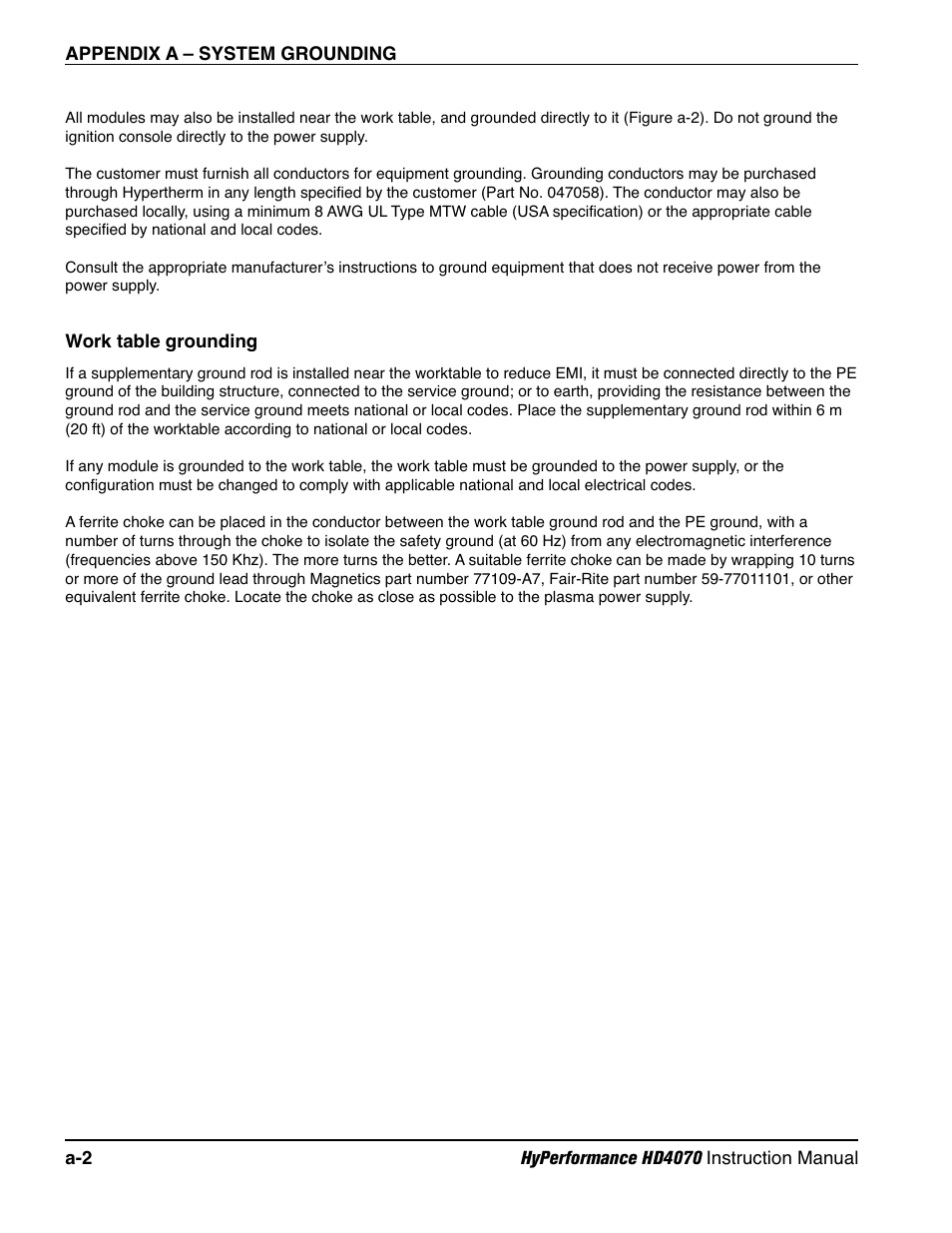 Hypertherm HD4070 Rev.1 User Manual | Page 262 / 288