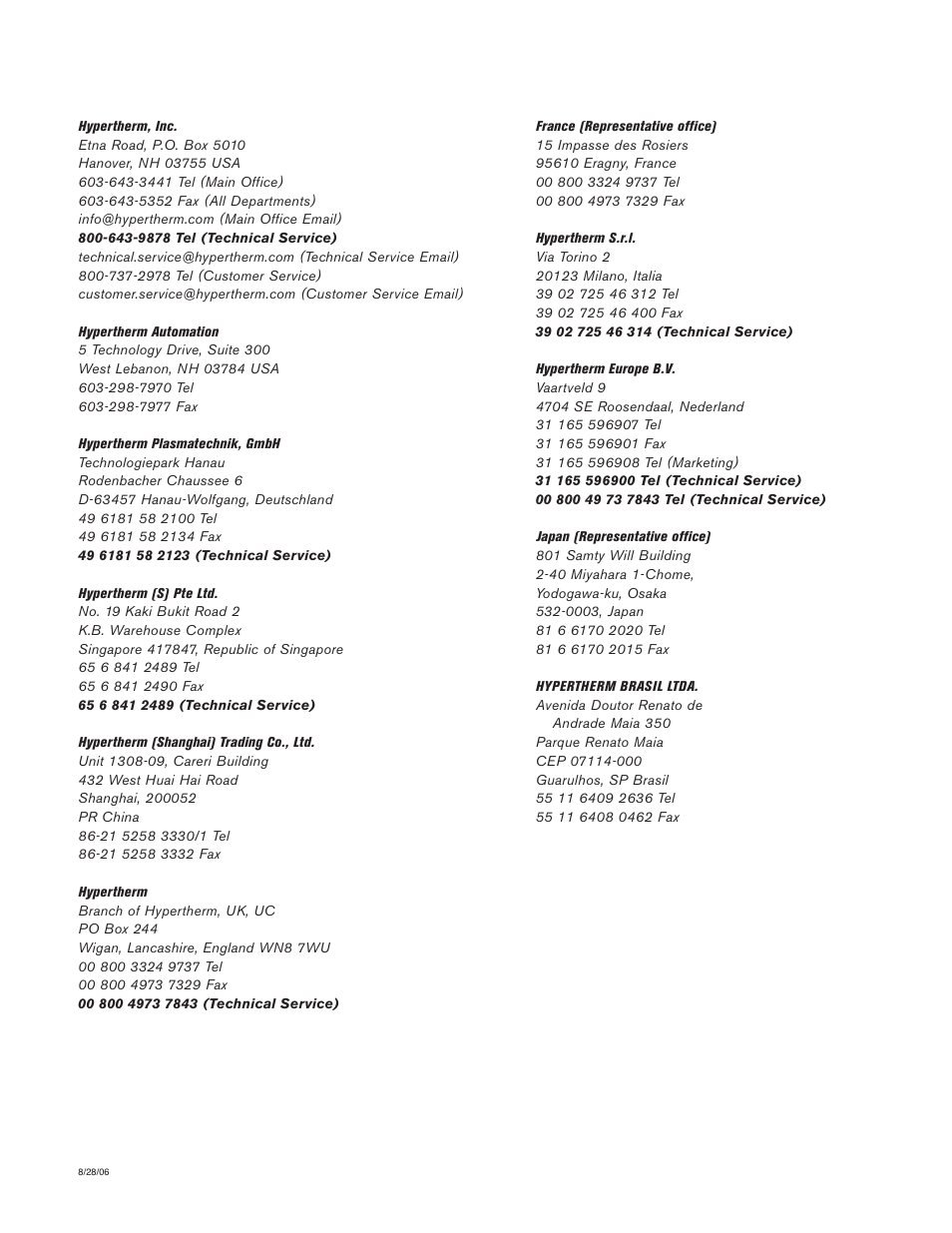 Hypertherm HD4070 Rev.1 User Manual | Page 3 / 288