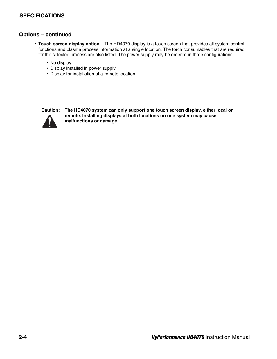 Hypertherm HD4070 Rev.1 User Manual | Page 43 / 288