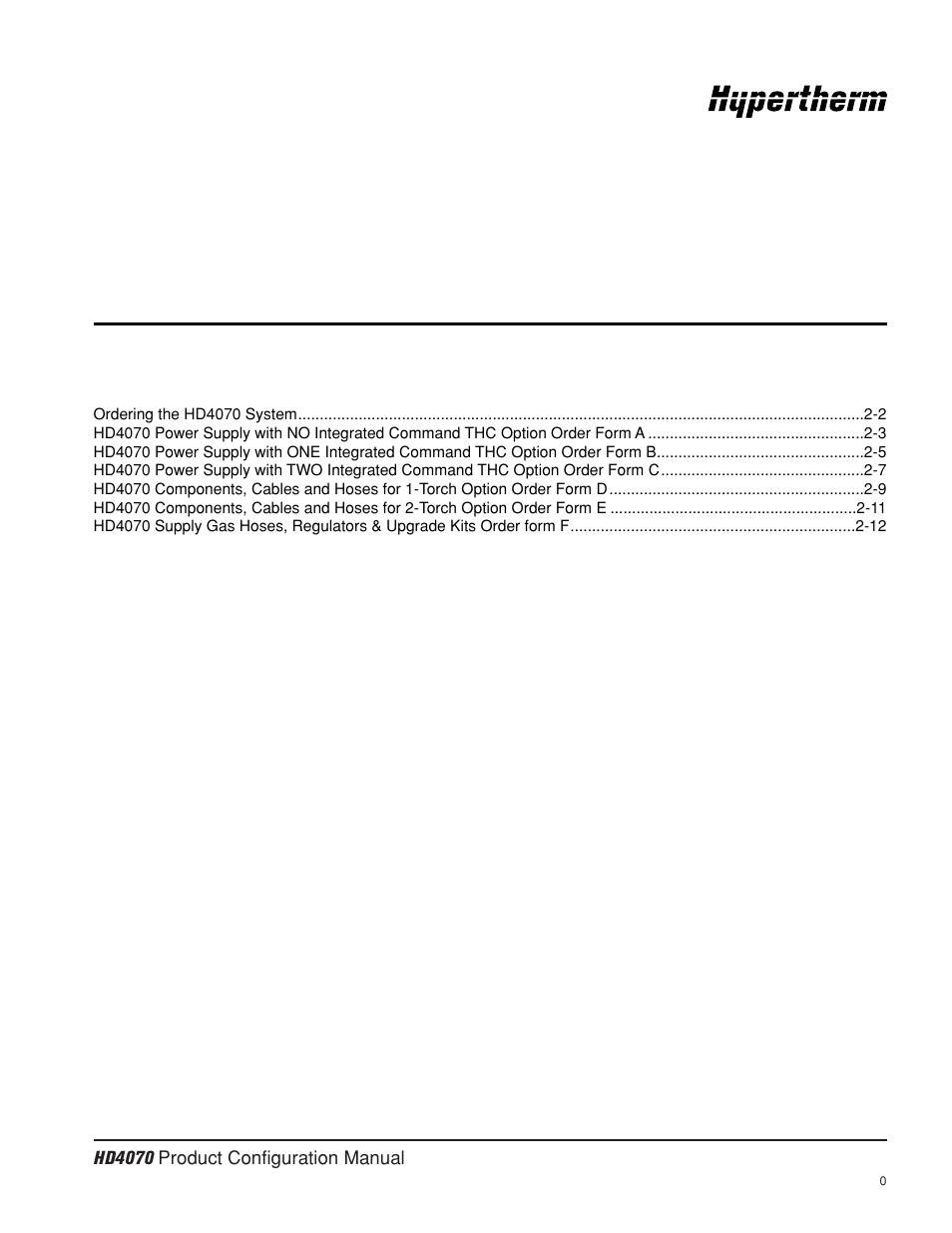 Hypertherm HD4070 Product Configuration User Manual | Page 18 / 88