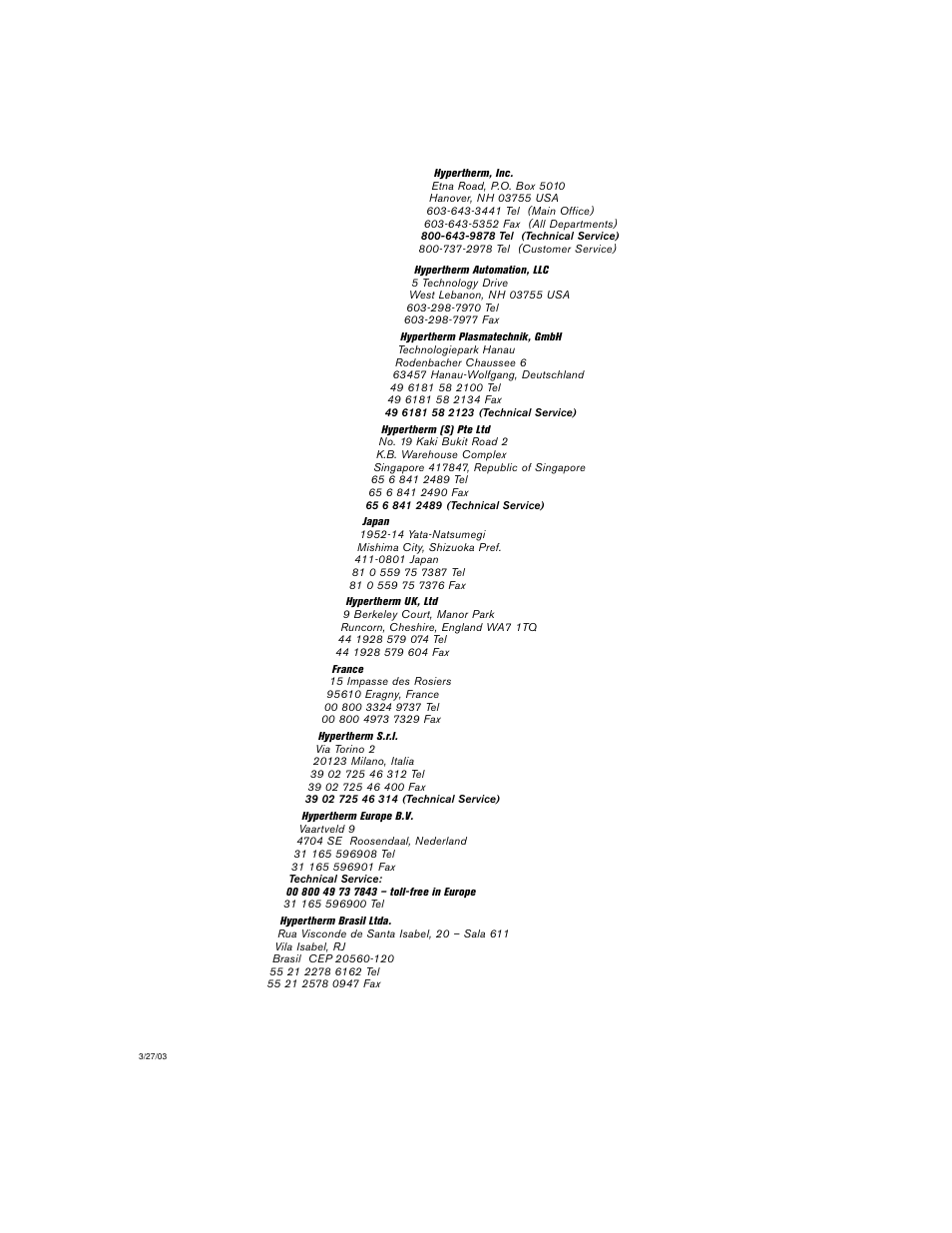 Hypertherm HD4070 Product Configuration User Manual | Page 3 / 88