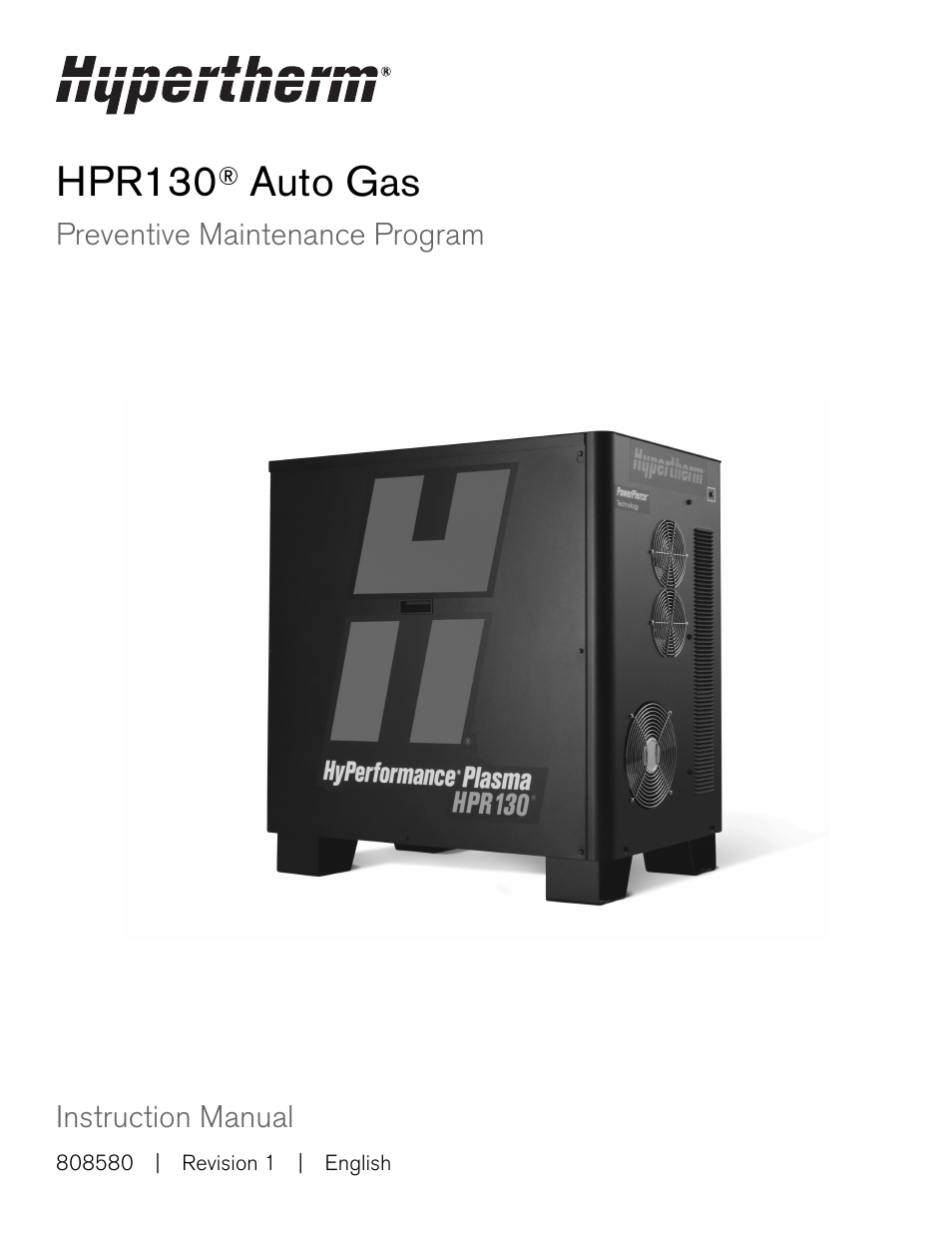 Hypertherm HPR130 Auto Gas Preventive Maintenance Program User Manual | 32 pages